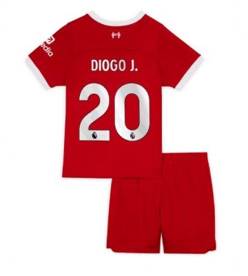 Liverpool Diogo Jota #20 Primera Equipación Niños 2023-24 Manga Corta (+ Pantalones cortos)